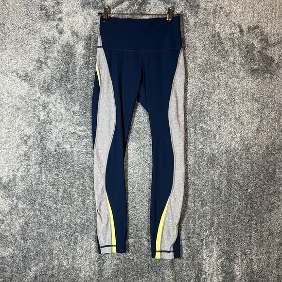 Lululemon Kick Serve Sweat Tight 24" True Navy Heathered Slate Size 4 Yoga Gym - Picture 1 of 8